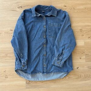 Old Navy Oversized Casual Denim Button-Up Shirt